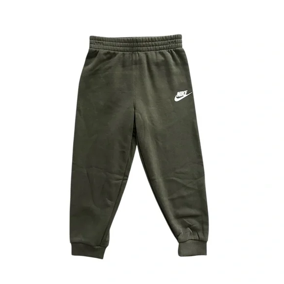 Nike Boys Size 6 Hooded Sweatshirt & Jogger Pants Olive Green 2PC Set NWT - Picture 3 of 4